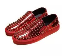 philipp plein leather low trainers rivets red